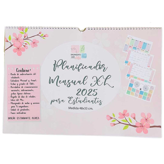 Planificador Estudiante Flores XL 2025