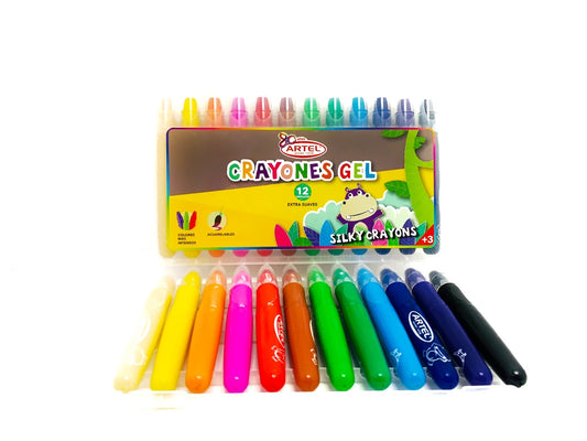 Estuche Crayones Gel 12 colores Artel