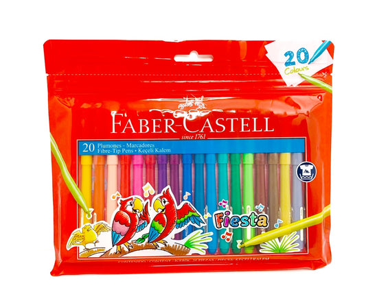 Marcadores Fiesta 20 colores Faber-Castell