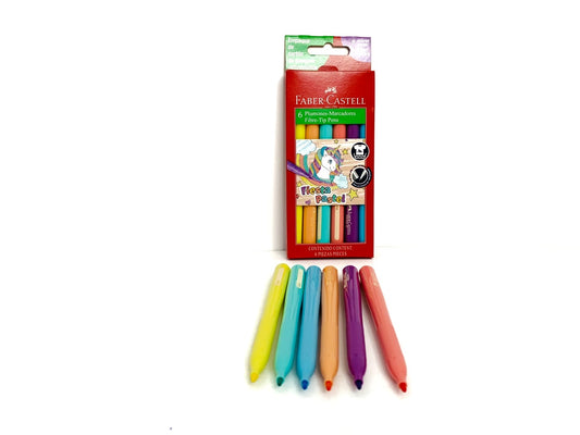 Marcador Fiesta Pastel 6 colores Faber-Castell