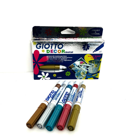 Marcador Deco Metal Giotto 5 colores