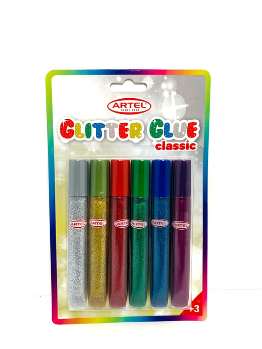 Glitter Glue 3D 6 colores Artel