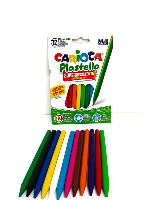 Lápices Pasteles Crayon Pastello 12 colores Carioca