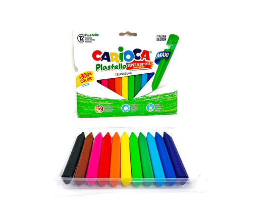 Lápices Pastel Pastello Jumbo 12 colores Carioca