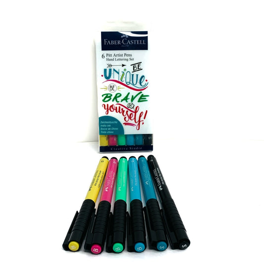 Set Lettering Pittsburgh Artist Pens - Be Unique, Be Brave, Be Yourself FaberCastell